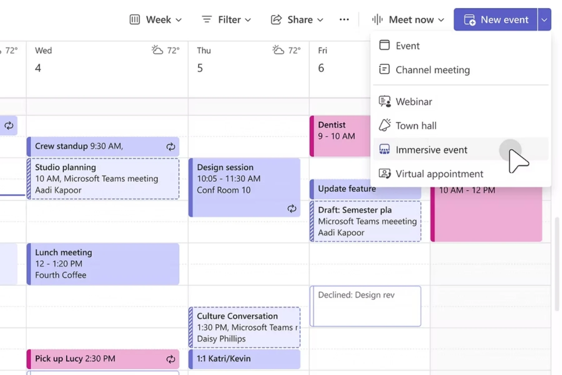 Microsoft Immersive Events project preview